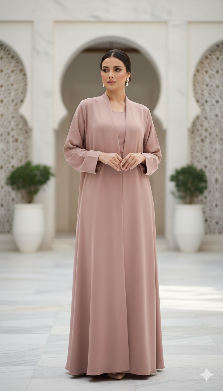 Light mauve abaya