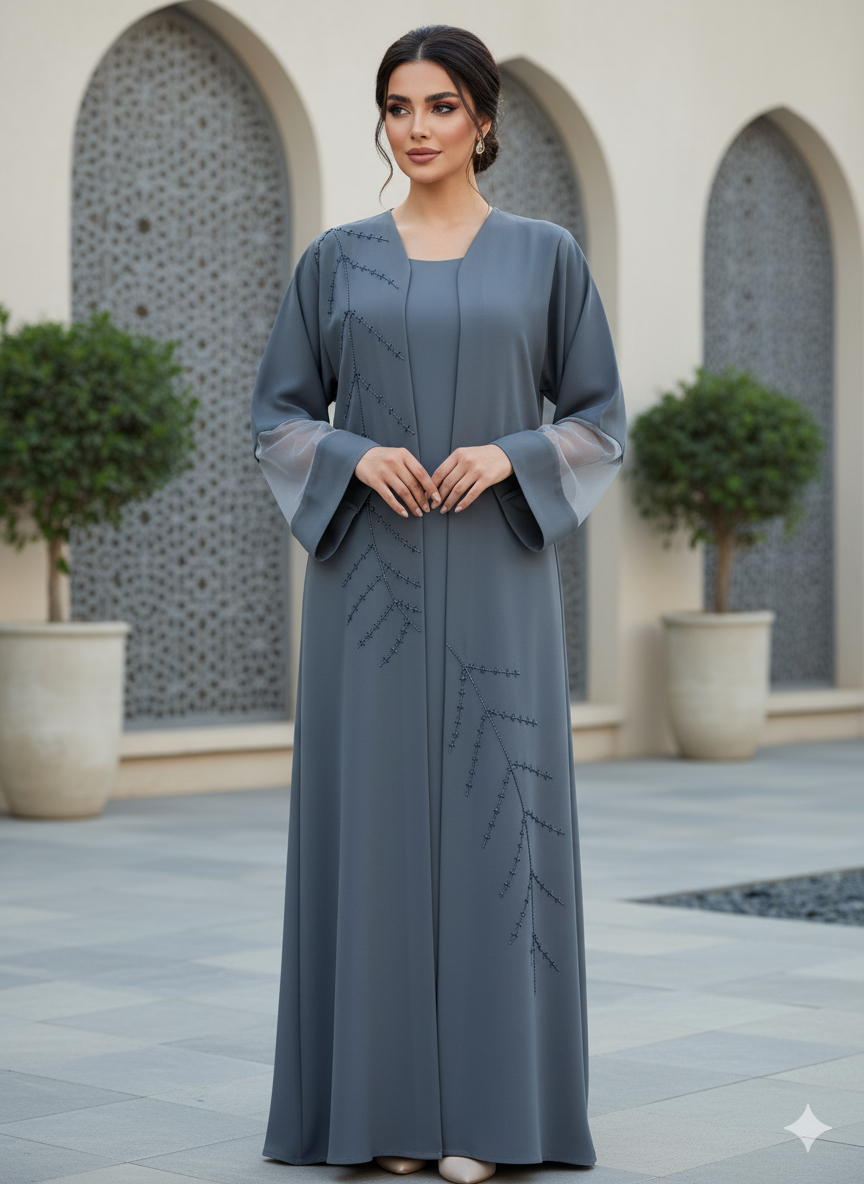 Grey Abaya