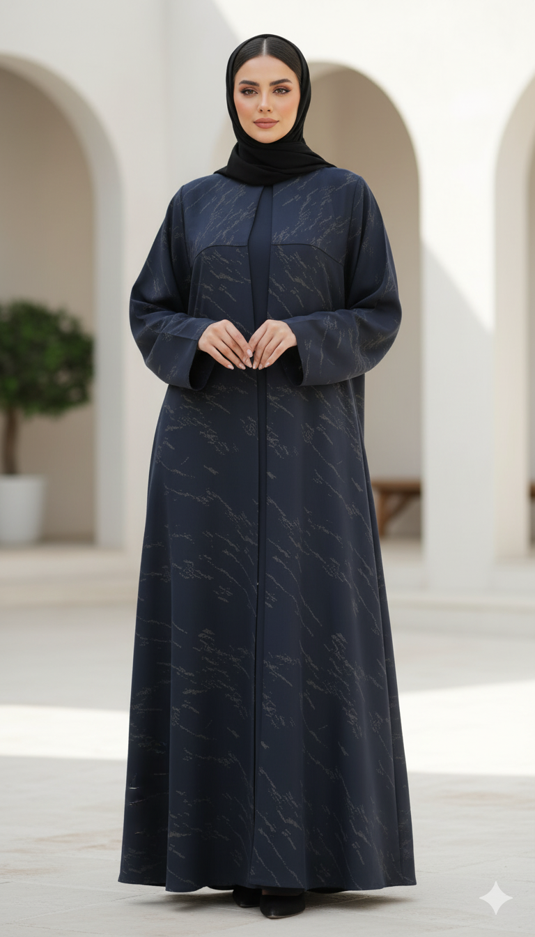 Black vein abaya