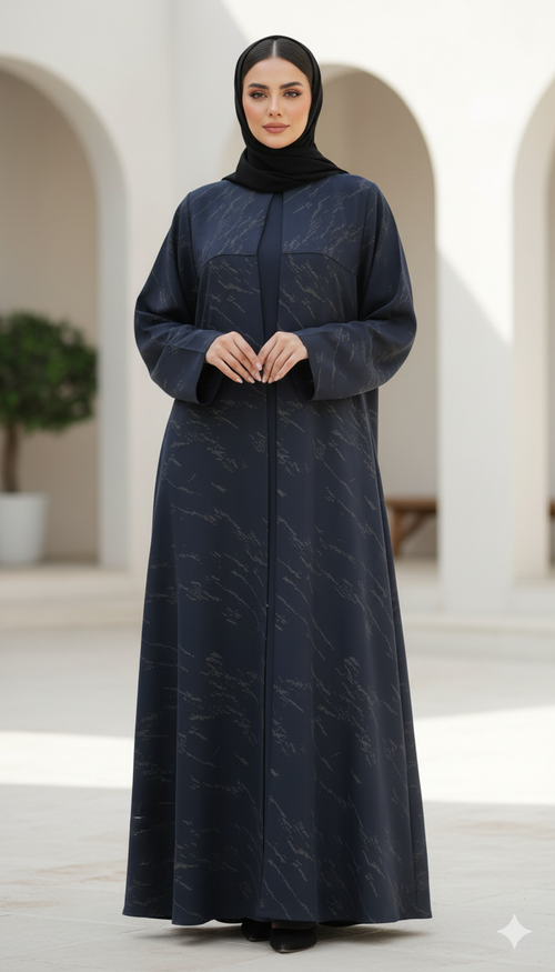 Black vein abaya