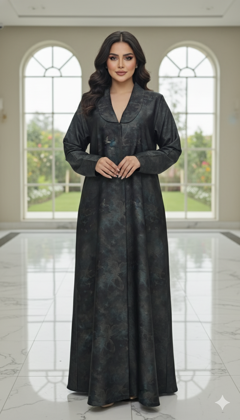Dark jacket abaya