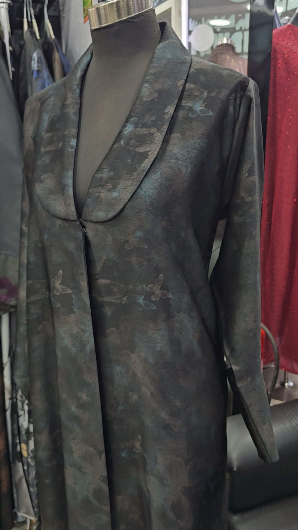 Dark jacket abaya