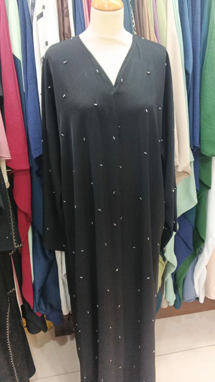 Embroidered Black Abaya