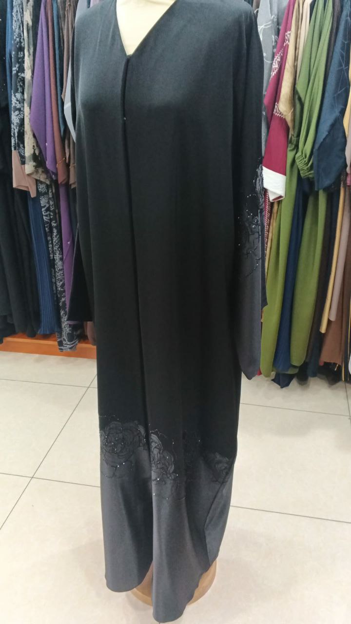 Embroidered Black Abaya