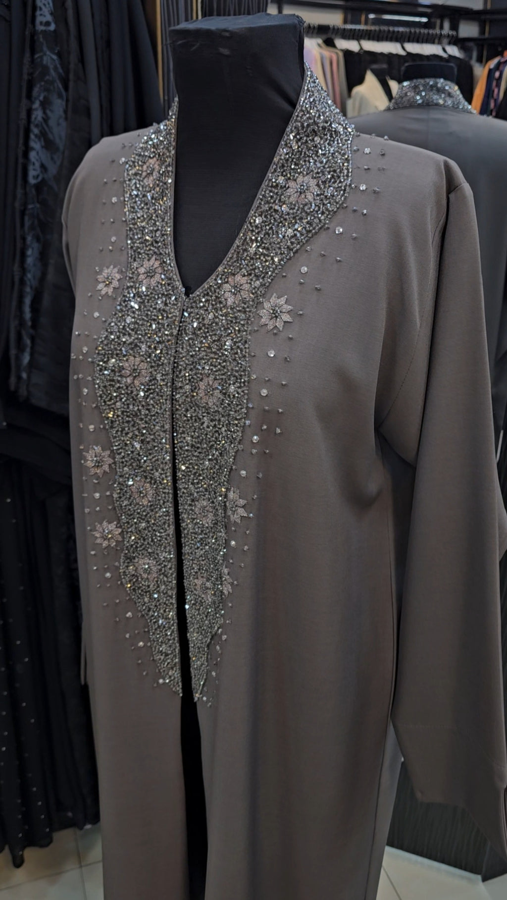 Dark Beige abaya