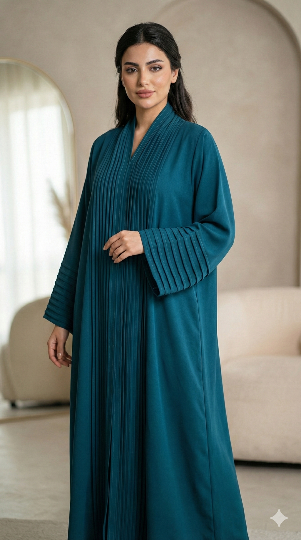 Dark cyan abaya