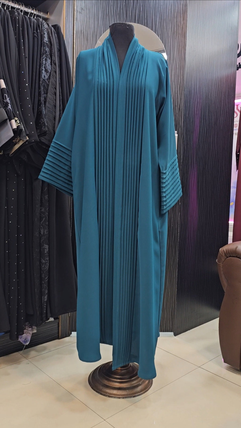 Dark cyan abaya