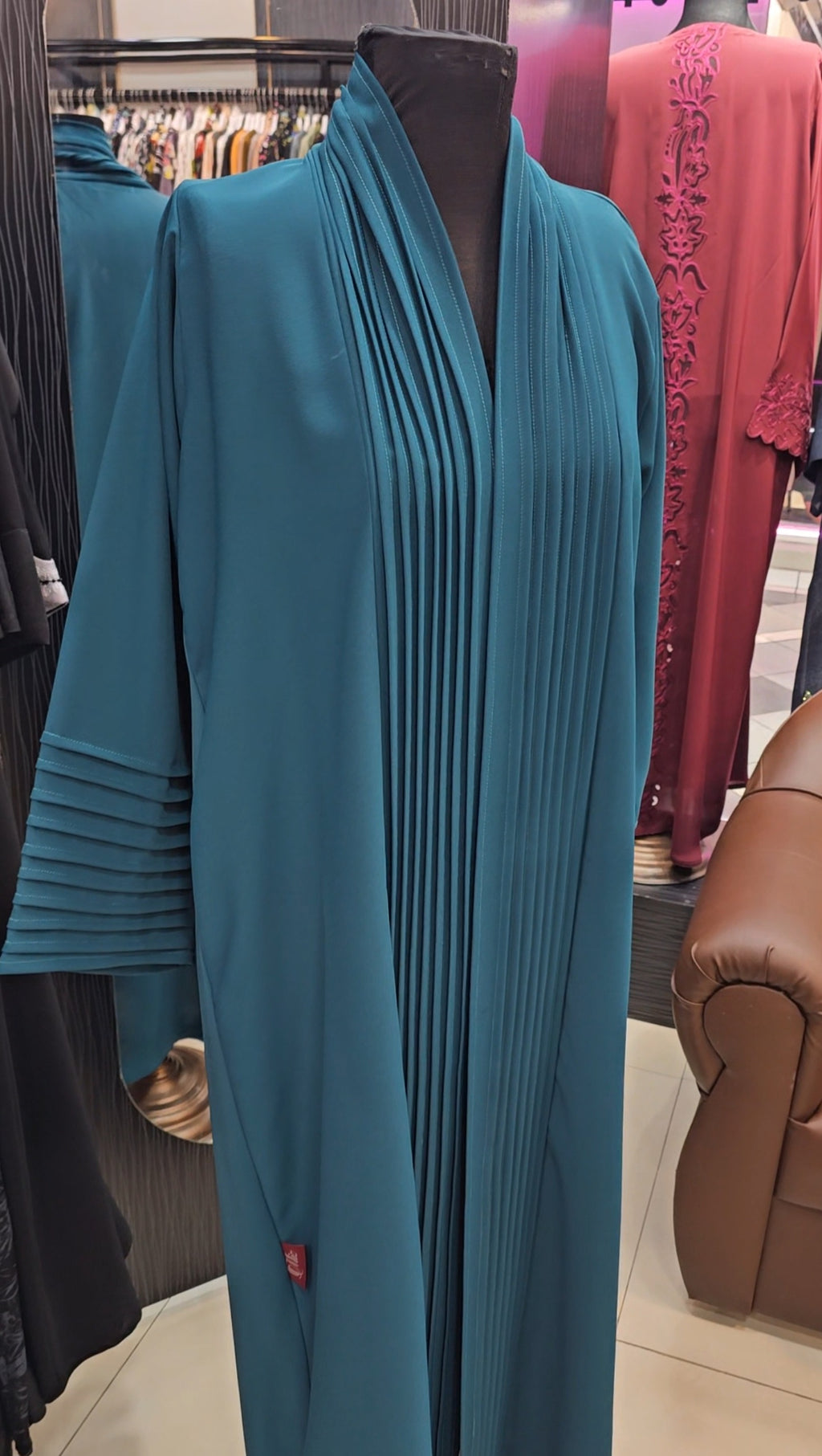 Dark cyan abaya