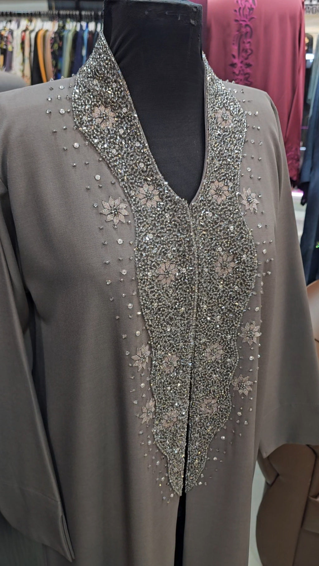 Dark Beige abaya