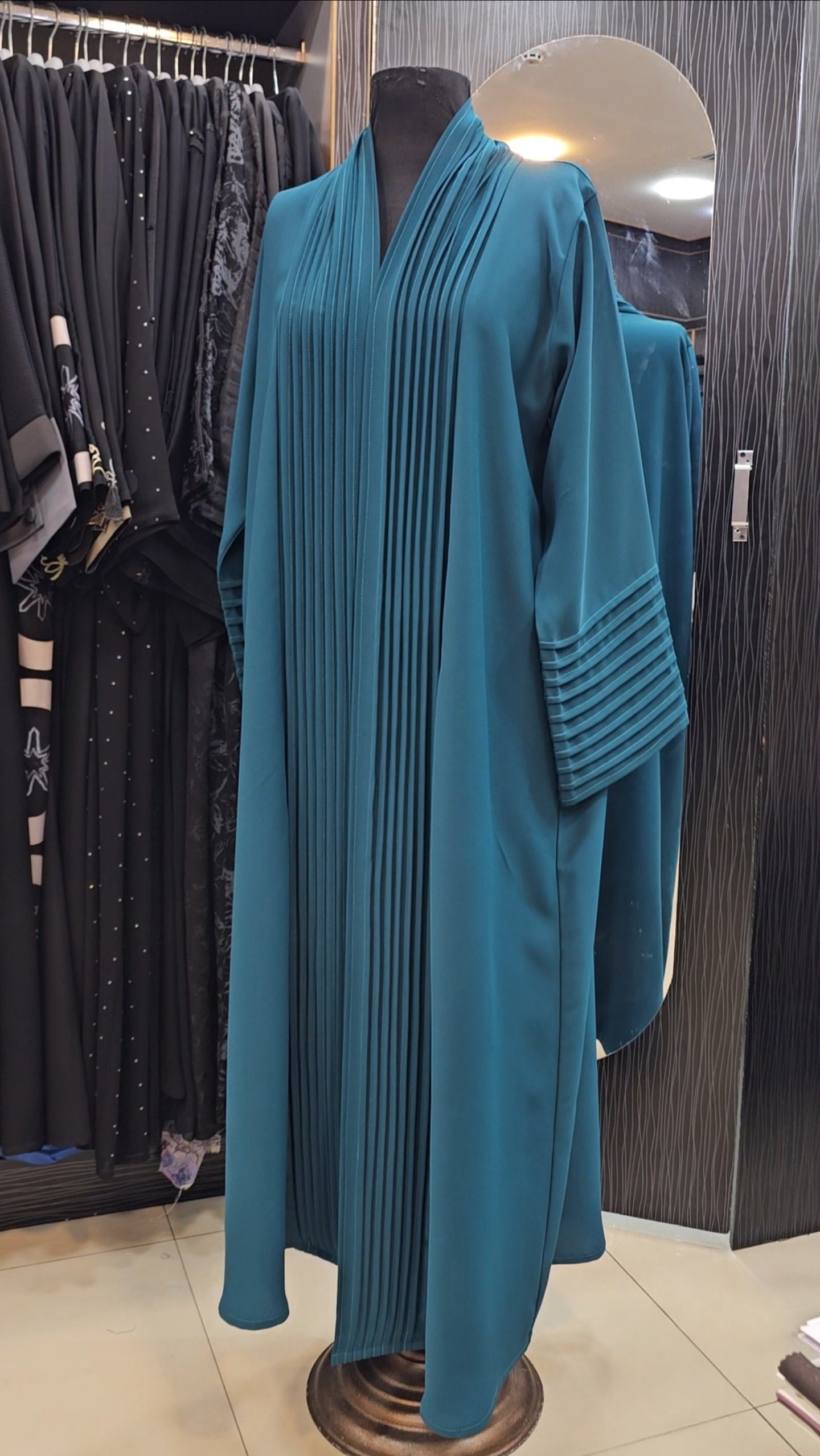 Dark cyan abaya